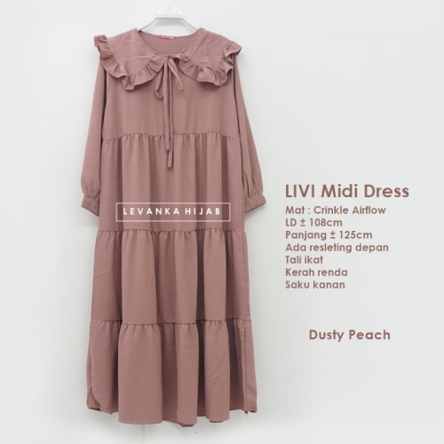 LIVI-001 LIVI Midi Dress Crinkle Airflow